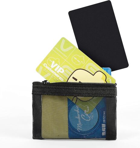 حقائب شبكية بسحاب صغيرة من باتو، مقاس 10.16 سم × 12.7 سم، مقاس S / A7، 5 قطع، منظم إكسسوارات مستحضرات التجميل وأحمر الشفاه، حقيبة تخزين صغيرة لمجموعة السفر، ألوان متنوعة in Kuwait