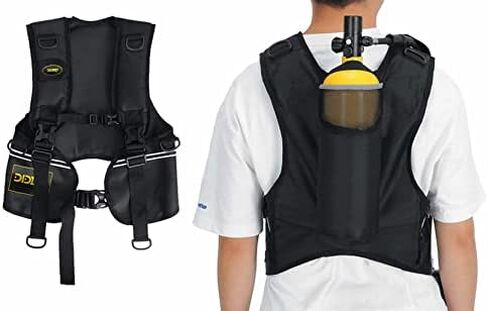 شنطة ظهر لخزان غوص سكوبا واسطوانة الاكسجين سعة 2 لتر، دعامة دعم لزجاجة اكسجين فردية قابلة للتعديل مع دعامة لاسطوانة الغاز، شنطة تخزين خلفية لمعدات الغطس in Kuwait