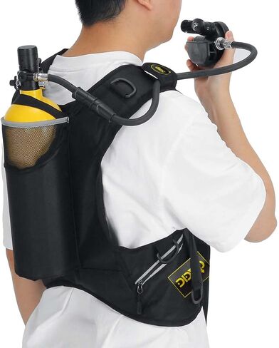 شنطة ظهر لخزان غوص سكوبا واسطوانة الاكسجين سعة 2 لتر، دعامة دعم لزجاجة اكسجين فردية قابلة للتعديل مع دعامة لاسطوانة الغاز، شنطة تخزين خلفية لمعدات الغطس in Kuwait