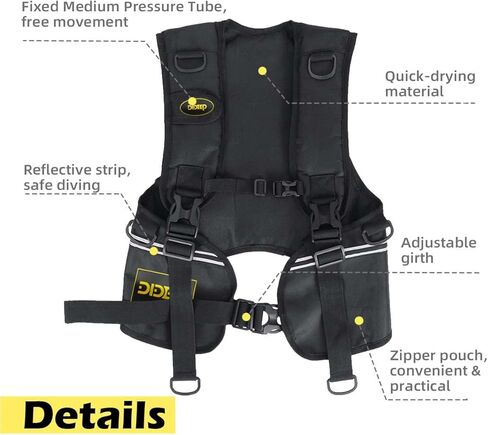 شنطة ظهر لخزان غوص سكوبا واسطوانة الاكسجين سعة 2 لتر، دعامة دعم لزجاجة اكسجين فردية قابلة للتعديل مع دعامة لاسطوانة الغاز، شنطة تخزين خلفية لمعدات الغطس in Kuwait