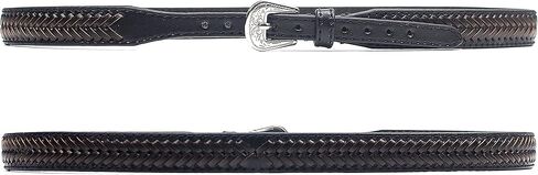 حزام القبعة الغربية لقبعات رعاة البقر من سيلفر كانيون، جلد بني مع جلد بني in Kuwait