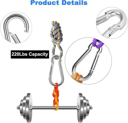Mixiflor 5 قطع من الفولاذ المقاوم للصدأ دوارة على شكل خطاف للعلم، مع 5 قطع من مشابك الغوص ذات الخطاف المفاجئ وخطافات زنبركية لمغذيات الطيور وسلاسل الحيوانات الأليفة وكابل ربط الكلاب وسلاسل المفاتيح والمزيد in Kuwait