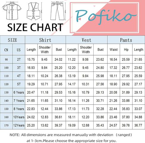 Pofiko Boys Suits Kid Pants and Vest Set，Formal Dress for Toddler Wedding Outfits in Kuwait