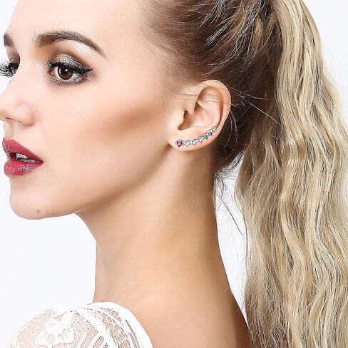 8/9/12 زوجًا من أقراط الأذن الذهبية والفضية للنساء ثقب الغضروف - متعدد الألوان 7 تشيكوسلوفاكيا أقراط مسمارية للفتيات المراهقات - أقراط أذن للنساء أزياء in Kuwait