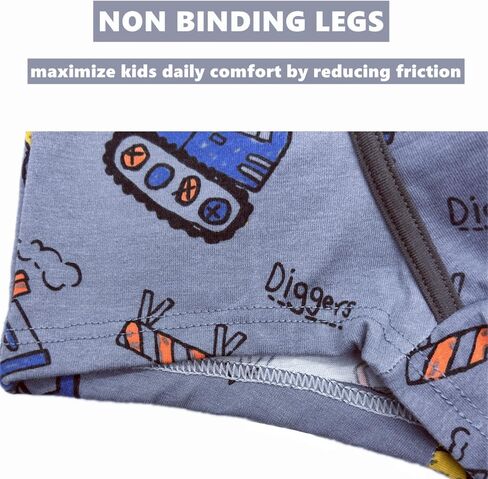 Boys Breathable Dinosaur Car Cotton Boxer Brief Underwear Sets in Kuwait