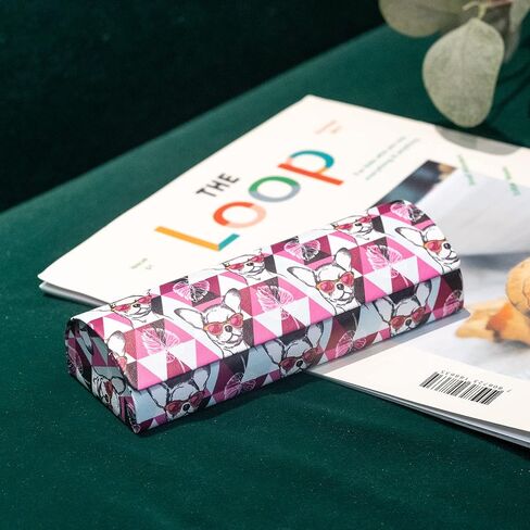 حافظة نظارات GUDVUE بهيكل صلب، حافظة نظارة شمسية محمولة، حافظة نظارة أنيقة من جلد البولي يوريثان، خفيفة الوزن in Kuwait