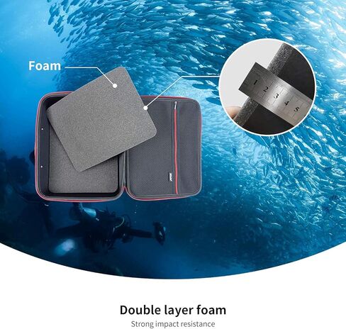 حقيبة منظم غوص سكوبا من هيتوربو مع اثنين من الرغوة المبطنة عالية الكثافة | حقائب واقية لمنظم الغوص لحقيبة غوص سكوبا الصلبة الكبيرة in Kuwait