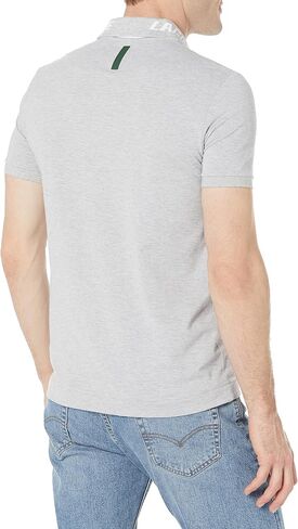 Lacoste Men's Jacquard Collar Detail Short Sleeve Shirt in Saudi Arabia