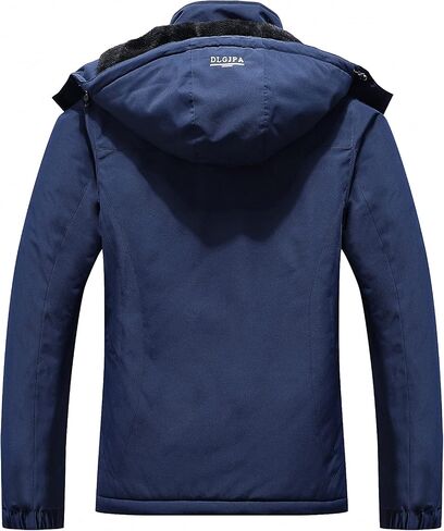 DLGJPA Women's Mountain Waterproof Ski Jacket Hooded Windbreakers Windproof Raincoat Winter Warm Snow Coat in Kuwait