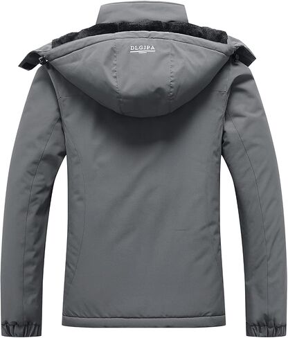 DLGJPA Women's Mountain Waterproof Ski Jacket Hooded Windbreakers Windproof Raincoat Winter Warm Snow Coat in Kuwait
