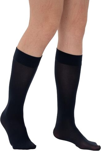 Verdancy Women’s 2 Packs Trouser Socks Knee Highs Jacquard Patterned 40D Ultra Stretchable Plus Size Semi Sheer Opaque in Kuwait