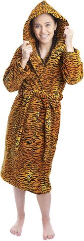 Forever Lazy Bathrobes for Women and Men, Hooded, Soft, Fuzzy Coral Fleece in Kuwait