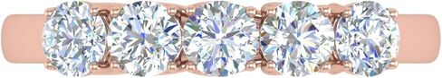 FINEROCK 1 Carat 5-Stone Diamond Wedding Band Ring in 14K Gold in Saudi Arabia