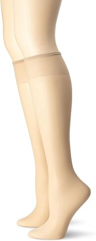 No nonsense Women's Knee High Pantyhose with Reinforced Toe 2-Pack in Kuwait