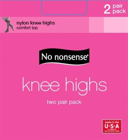 No nonsense Women's Knee High Pantyhose with Reinforced Toe 2-Pack in Kuwait