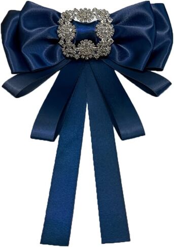خمر كريستال كبير Bowknot الشريط قميص قبل تعادل القوس الرقبة التعادل دبابيس التلبيب دبابيس للنساء الفتيات أنيقة مستطيل حجر الراين دعوى طوق التعادل دبوس الصدر الصدار الملحقات الملابس والمجوهرات حفل زفاف مأدبة هدايا عيد ميلاد in Kuwait