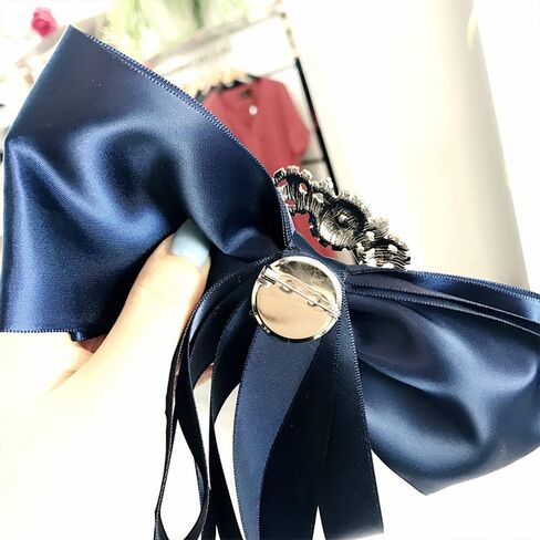 خمر كريستال كبير Bowknot الشريط قميص قبل تعادل القوس الرقبة التعادل دبابيس التلبيب دبابيس للنساء الفتيات أنيقة مستطيل حجر الراين دعوى طوق التعادل دبوس الصدر الصدار الملحقات الملابس والمجوهرات حفل زفاف مأدبة هدايا عيد ميلاد in Kuwait