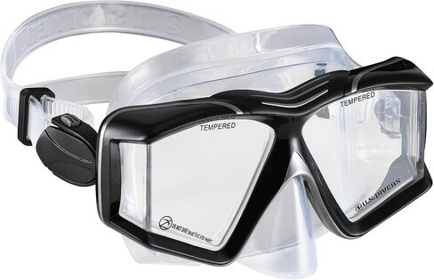 U.S. Divers Sideview Adult Snorkel Mask - 180-Degree Full Underwater Vision, Leak-Free Silicone Face Skirt, Easy-Adjust Mask Buckles - Pro Series | Unisex Adult in Saudi Arabia