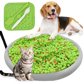 Femont Snuffle Mat for Dogs,Pet Snuffle Mat with Silicone Lick Pad,Interactive Sniff Mat for Boredom,Encourages Natural Foraging Skills and Stress Relief for Small/Medium/Large Dogs in Kuwait