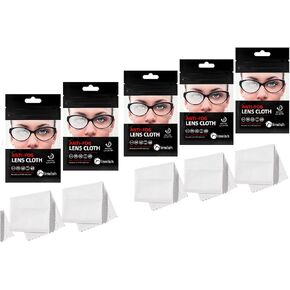 INWISH Reusable Anti Fog Wipes for Glasses Eyeglass Lens Screen, Non-Disposable Dry Care Eyes Nano Anti-Fogging Cloth, 48 Hours 600 Cleaning Times, Individually Wrapped (5) in Saudi Arabia