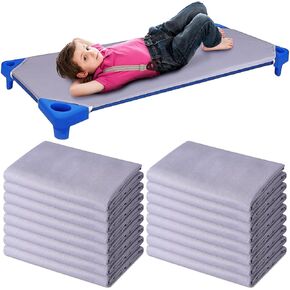 16 قطعة من ملاءات سرير الأطفال للرعاية النهارية من كينلوب للأطفال الصغار ومرحلة ما قبل المدرسة مقاس 24 × 51 بوصة مقاس قياسي ملاءة سرير للأطفال من القطن ملاءة قيلولة قابلة للتنفس للأطفال في وقت القيلولة ملاءة مناسبة للأولاد والبنات (رمادي) in Kuwait