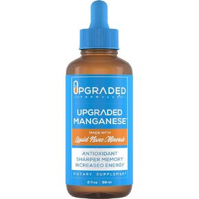 Upgraded Manganese - Keto Vegan & Paleo Antioxidant Supplement for Sharp Cognitive Function, Memory Retention, Reaction Times & Brain Health - Manganese Supplement Pure Infused with Nano Minerals in Saudi Arabia