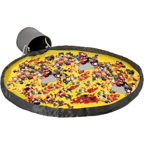 سلة تخزين الألعاب ومكعبات البناء من إيتيريش لغرف الأطفال - منظم تخزين منظم للألعاب، حقيبة قماش لغرفة اللعب هدية للأولاد والبنات (رمادي 13 بوصة × 12.5 بوصة) in Kuwait