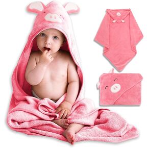 منشفة بغطاء رأس للأطفال من TDIAPERS، منشفة حمام ناعمة وعالية الامتصاص، هدايا استحمام للأطفال للأولاد والبنات in Kuwait