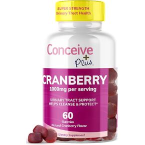 كونسيف بلس أقراص مضغ التوت البري - 1000 ملغ من فيتامينات التوت البري القوية لصحة المسالك البولية، عدد 60 قرص غامي، كمية تكفي 30 يومًا in Kuwait