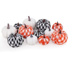 أرنب Chorus اليقطين الأبيض الاصطناعي والقرع المنقوش الجاموس 12 قطعة بمقاسات مختلفة، لحفلات عيد الشكر وحفلات الهالوين وحفلات الخريف in Kuwait