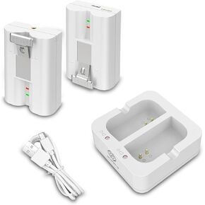 عبوتان من البطاريات البديلة مع محطة شاحن لكاميرا جرس الباب الدائري 2/3/4، وكاميرا الأضواء وكاميرا لاصقة، وبطاريات ليثيوم أيون قابلة لإعادة الشحن بقدرة 3.65 فولت/6040 مللي أمبير في الساعة للكاميرا الداخلية in Kuwait