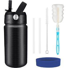 rickyh style Kids Water Bottle with Straw Lid Insulated Stainless Steel Reusable Tumbler Gifts for School, Toddlers, Girls, Boys 14oz in Kuwait