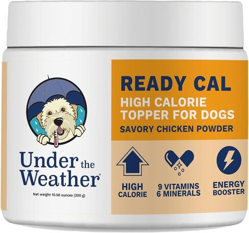 Under the Weather Ready Cal Topper for Dogs | High-Calorie, Weight Gainer, Appetite Stimulant, Energy Booster Pet Suppliment | 30 Scoops (Scoop Included) in Kuwait