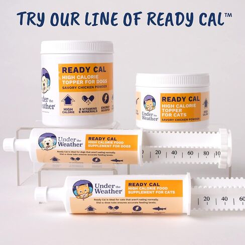 Under the Weather Ready Cal Topper for Dogs | High-Calorie, Weight Gainer, Appetite Stimulant, Energy Booster Pet Suppliment | 30 Scoops (Scoop Included) in Kuwait
