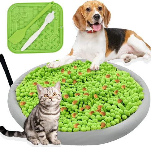 Femont Snuffle Mat for Dogs,Pet Snuffle Mat with Silicone Lick Pad,Interactive Sniff Mat for Boredom,Encourages Natural Foraging Skills and Stress Relief for Small/Medium/Large Dogs in Kuwait