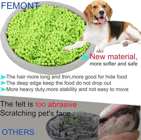 Femont Snuffle Mat for Dogs,Pet Snuffle Mat with Silicone Lick Pad,Interactive Sniff Mat for Boredom,Encourages Natural Foraging Skills and Stress Relief for Small/Medium/Large Dogs in Kuwait