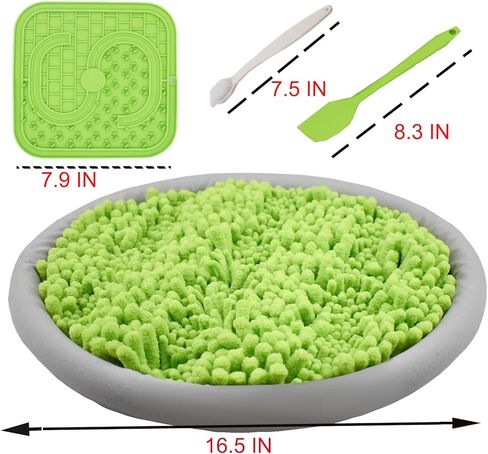 Femont Snuffle Mat for Dogs,Pet Snuffle Mat with Silicone Lick Pad,Interactive Sniff Mat for Boredom,Encourages Natural Foraging Skills and Stress Relief for Small/Medium/Large Dogs in Kuwait