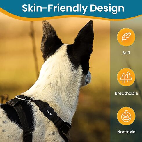 حامل طوق الكلب PAWBEE Airtag - عبوتين مربعتين من حامل طوق الكلب Apple Air Tag - حامل علامات هوائية للكلاب من السيليكون الناعم، حافظة طوق الحيوانات الأليفة للكلاب والقطط الصغيرة والمتوسطة والكبيرة - حامل طوق الكلب Airtag in Kuwait