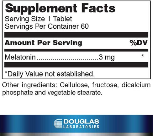 Douglas Laboratories Melatonin 3 mg | Supports Sleep/Wake Cycles | 60 Capsules in Saudi Arabia
