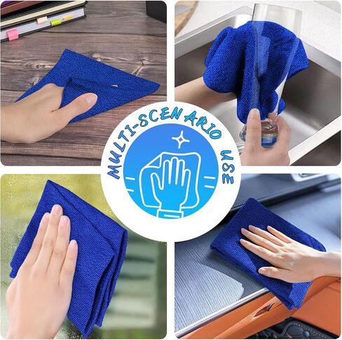 Ludehem Microfiber Rags in Box -80 Pack Premium Cleaning Cloths Reusable Lint Free Towels Reusable Microfiber Rags for Cleaning Towel for Cars, SUVs, House, Kitchen, Window, ect. in Saudi Arabia