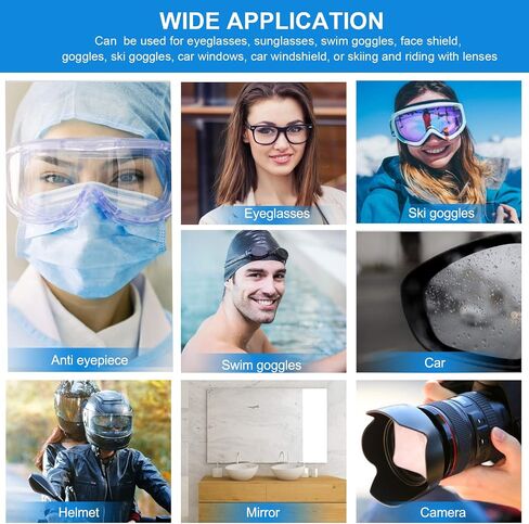 مناديل مبللة مضادة للضباب قابلة لإعادة الاستخدام لعدسة Gl من INWISH لشاشة عدسات النظارات GL، غير قابلة للاستعمال مرة واحدة، قماش نانو مضاد للتغبير، 48 ساعة 600 مرة للتنظيف، مغلفة بشكل فردي (5) in Saudi Arabia