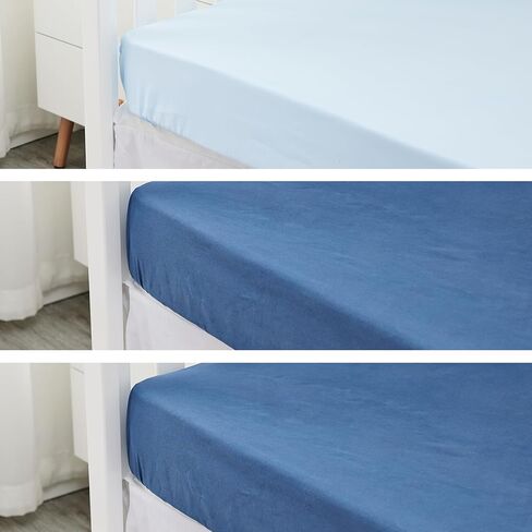 ملاءة سرير DuoMiaoMiao مناسبة للأولاد والبنات، ملاءة سرير ناعمة من الألياف الدقيقة لسرير الأطفال القياسي، غطاء مرتبة قابل للتنفس لمراتب الأطفال الصغار، 28 × 52 بوصة (ملاحظة وردية، 3) in Kuwait