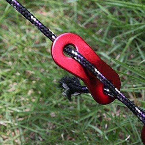 دي جي كيو 20 قطعة من حبل جلاين، حبل قابل للتعديل من خليط معدني من الالومنيوم، حبل شد للخيمة، المشي لمسافات طويلة، التخييم، حقيبة الظهر، نزهة المأوى ومظلة الظل للانشطة الخارجية in Kuwait