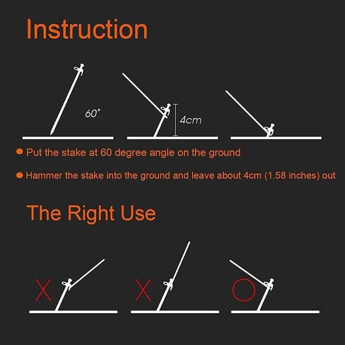 bimiti 20 Pack Tent Stakes Heavy Duty 16 inch Forged Steel Solid Tent Pegs Metal Ground Camping Stakes for Camping Unbreakable and Inflexible in Saudi Arabia