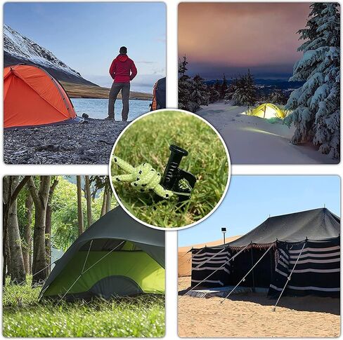 bimiti 20 Pack Tent Stakes Heavy Duty 16 inch Forged Steel Solid Tent Pegs Metal Ground Camping Stakes for Camping Unbreakable and Inflexible in Saudi Arabia