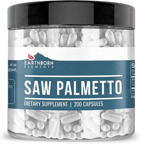 Earthborn Elements Saw Palmetto 200 كبسولة، نقية وغير مخففة، بدون إضافات in Saudi Arabia
