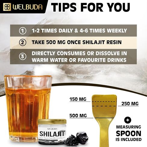 2Packs 15Gr Shilajit Pure Himalayan Organic with Fulvic Acid, Humic Acid and 85+ Trace Minerals - Shilajit Resin Supplement Support Immune System, Energy Production & Brain Health - 60-Day Supply in Kuwait