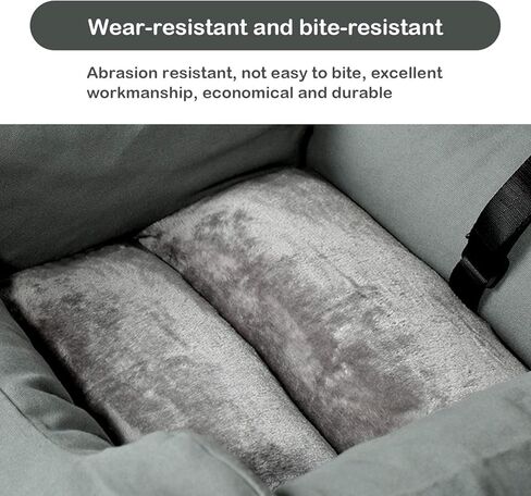 مقعد سيارة للكلاب من نيبيسر، مقعد معزز للكلاب، سرير مقعد سيارة 2 في 1 للكلاب مع جيب تخزين مقاوم للماء ومضاد للانزلاق، مقعد سيارة للحيوانات الأليفة آمن ومريح وغطاء قابل للإزالة ووسادة in Kuwait