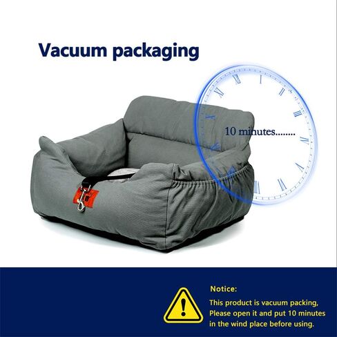 مقعد سيارة للكلاب من نيبيسر، مقعد معزز للكلاب، سرير مقعد سيارة 2 في 1 للكلاب مع جيب تخزين مقاوم للماء ومضاد للانزلاق، مقعد سيارة للحيوانات الأليفة آمن ومريح وغطاء قابل للإزالة ووسادة in Kuwait