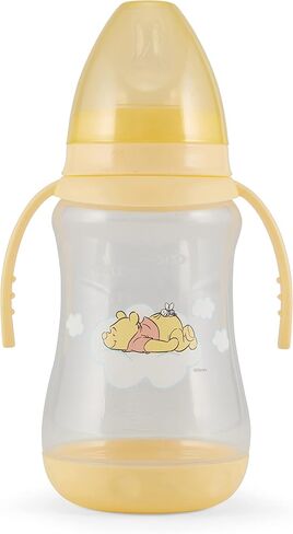 Disney 2 Pack 7 Ounce Baby Bottles with Character Prints and Colored Covers with Double Handle - BPA Free and Easy to Clean in Saudi Arabia